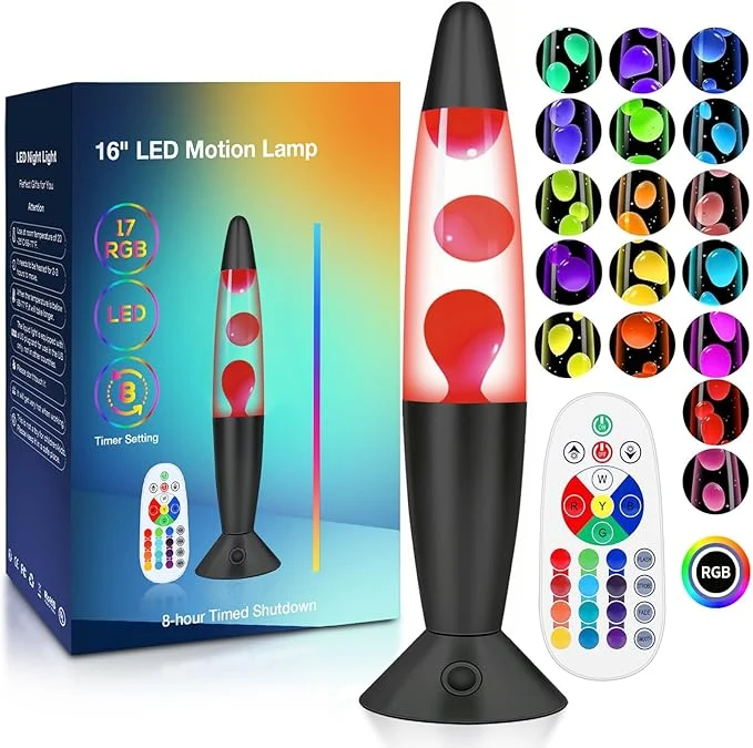 Soft Color Changing Large Liquid Motion Lamps 17 Colors LED Black Night Light for Adults with Remote Timer Smart Ambient Mood Lighting for Bedroom Office Cool Christmas Birthday Gifts 16 InchAbout ThisOverview User-Friendly
