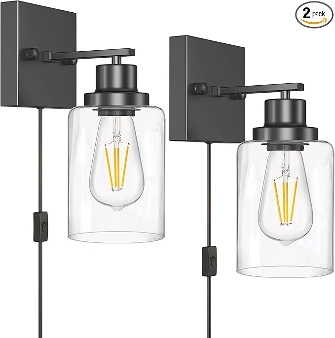 Fashionable Plug in Wall Sconces 2 Pack Wall Lamp Rustic Plug in Wall Light Sconces Sconces Wall Lighting E26 Modern Wall Light FixturesAbout ThisOverview Innovative