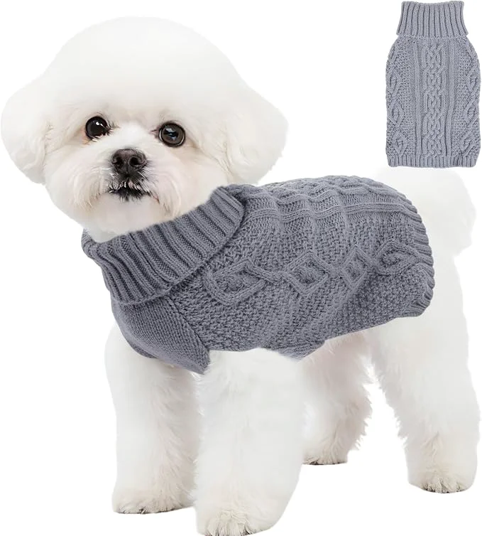 Exceptional Dog Sweaters for Small Dogs Winter Dog Clothes Turtleneck Knit Puppy Sweater Safe