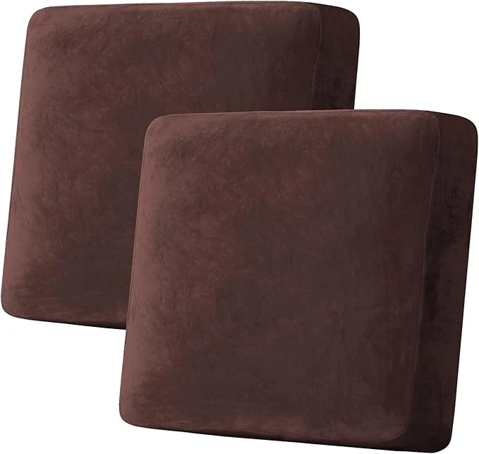 Selected H.VERSAILTEX Velvet Stretch Couch Cushion Cover Plush Cushion Slipcover for Chair Loveseat Sofa Cushion Furniture Protector Seat Cushion Sofa Cover 2 Piece Large Sofa Cushion Covers Brown About ThisOverview High-End