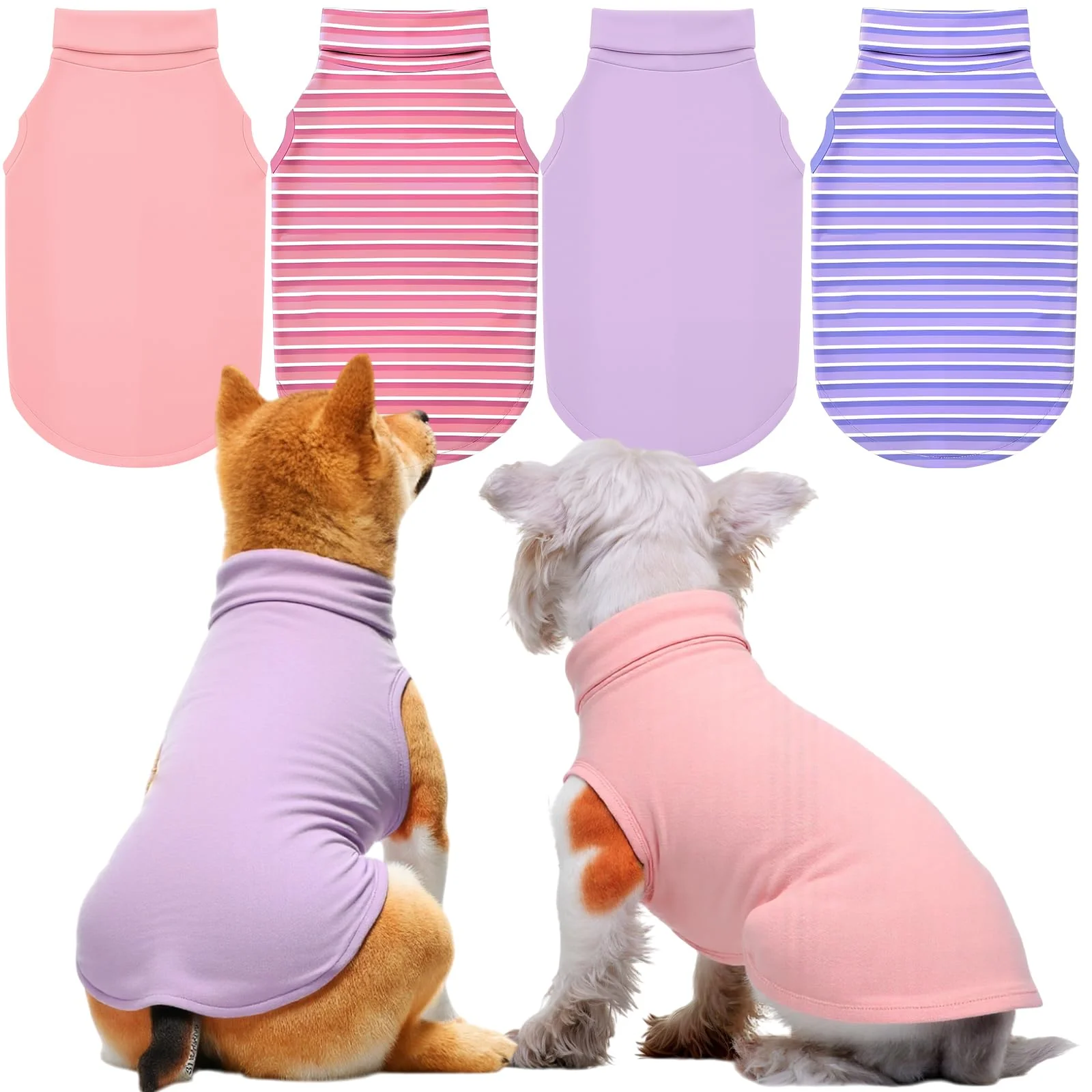 Proven Abbylike 4 Pack Dog Sweaters – Soft German Velvet Turtlenecks for Winter Indoor Wear Fast
