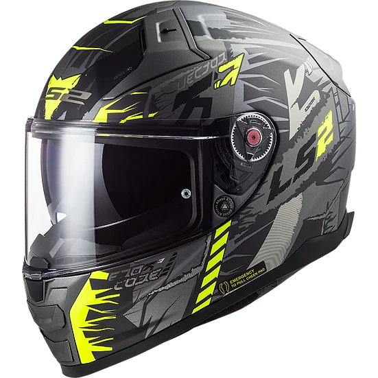 Effective LS2 – Citation II Techbot Full Face Helmet – Titanium Hi-Vis – L Open Box Pure