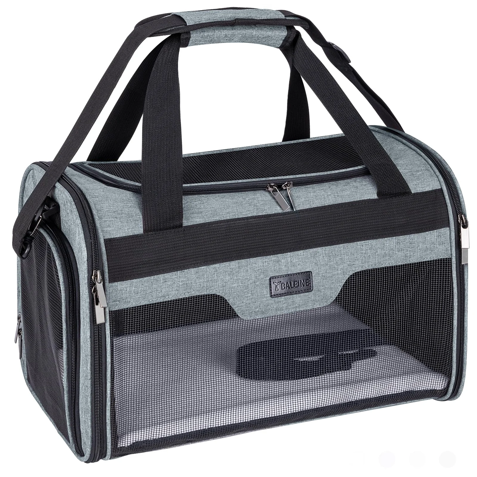 Long-Lasting BALEINE Cat Carrier – Soft-Sided Travel Bag for Small Pets Up to 15 lbs Gray L Healthy
