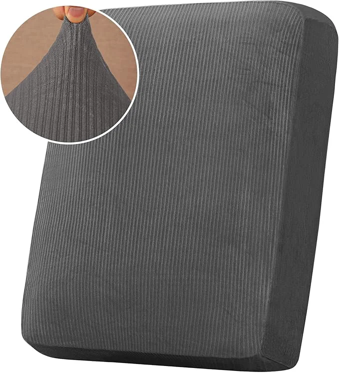 Selected H.VERSAILTEX Velvet Stretch Couch Cushion Cover Plush Cushion Slipcover for Chair Cushion Furniture Protector Seat Cushion Sofa Cover 1 Piece Armchair Cushion Covers Grey Striped About ThisOverview Superior