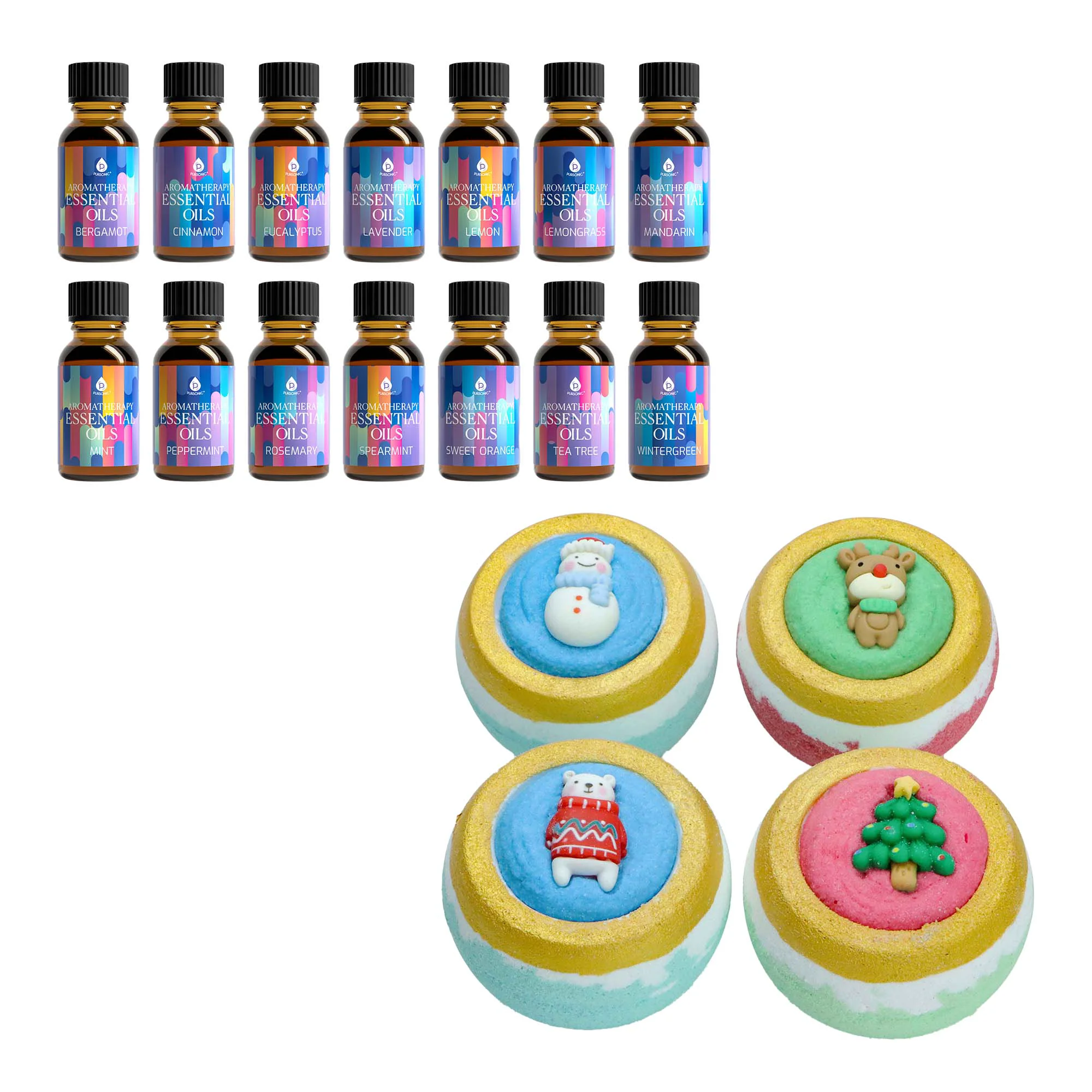 Reliable Coffret Cadeau Douceur des Fêtes Bombes de Bain Aromathérapie Huiles Essentielles Flexible