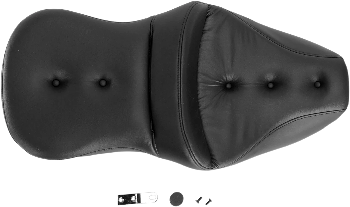 Easy-to-Use SADDLEMEN Pillow-Top Roadsofa Seat – Black – FLH FLT ’99-’07 – Part 897-06-181 Soft
