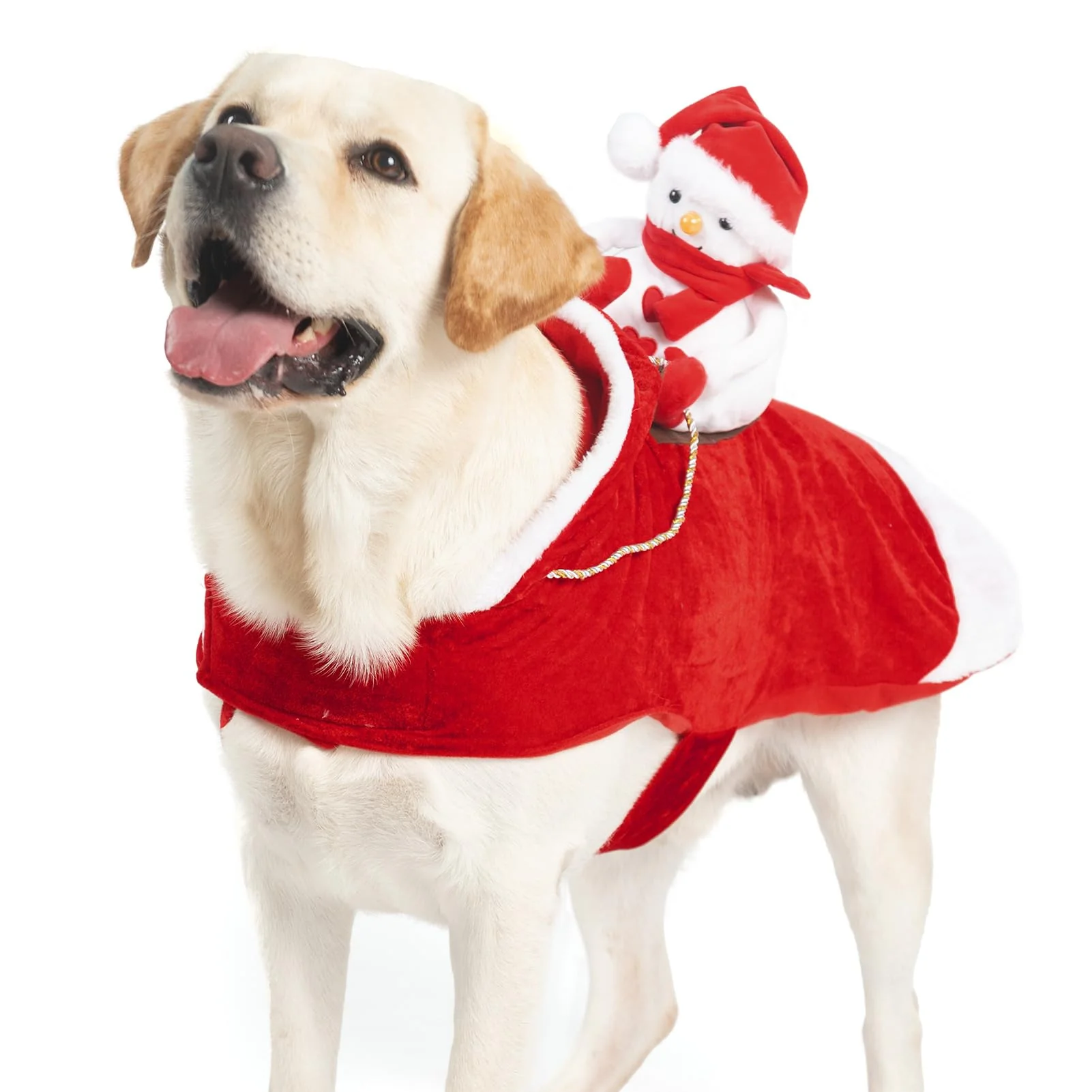 Exclusive BINGPET Snowman Dog Costume – Velvet Christmas Outfit for Large Dogs XX-Large Authentic