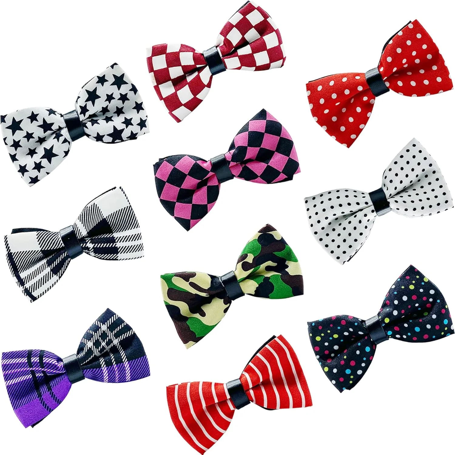 User-Friendly 10 PCS Dogs Collar Elastic Attachment Bow Ties for Small Medium Large Pet Cats Puppies Collar Charms Accessories Slides Bowties for Birthday Wedding Parties Classic Large Luxury