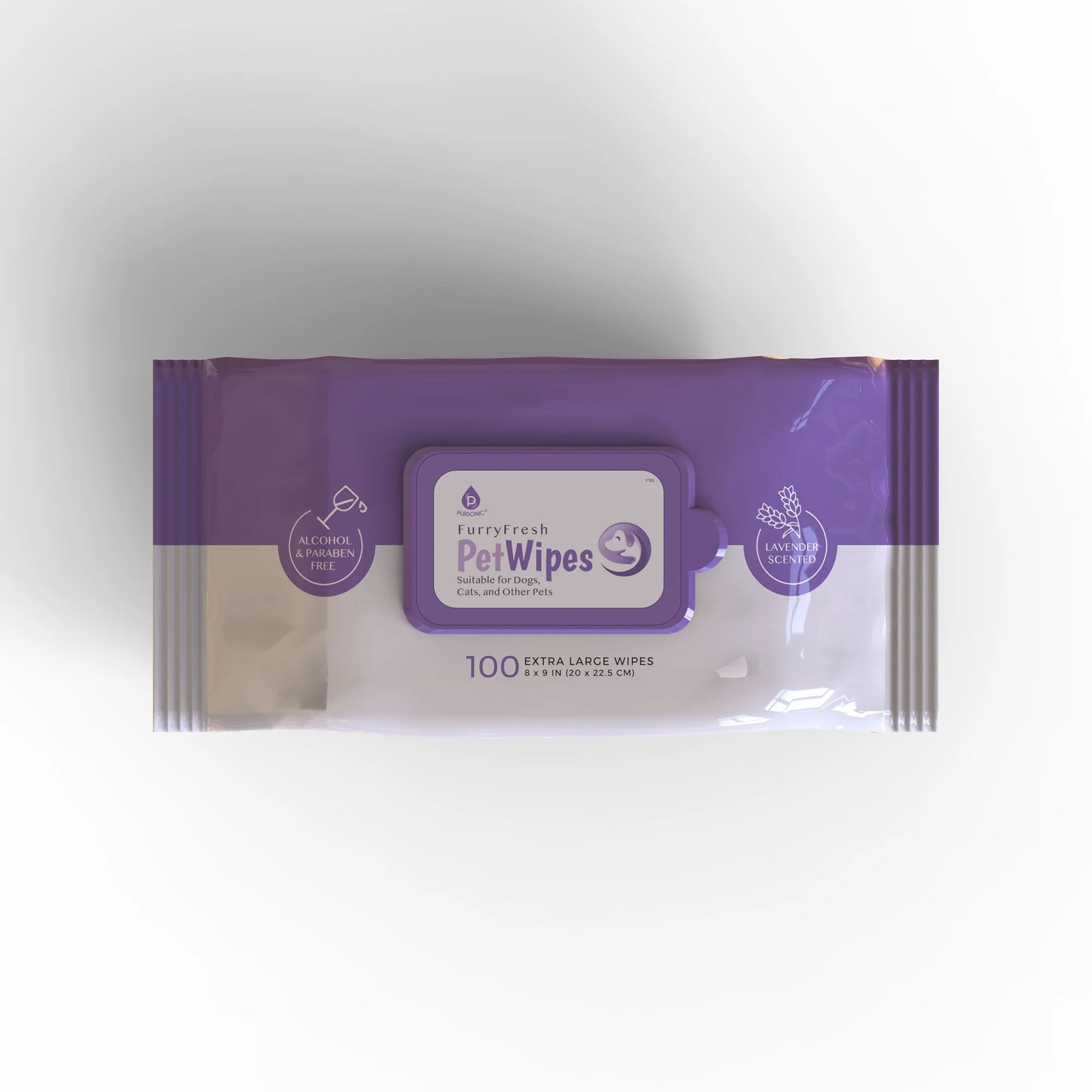 Refined Lingettes pour animaux Furry Fresh – Parfum Lavande 100 lingettes extra larges Fashionable