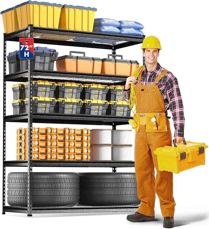 Expertly Made WORKPRO 5-Layer Heavy Duty Metal Storage Rack 48 W x 24 D x 72 H Adjustable Shelving Unit with 4000 lbs Total Load Capacity for Garage Kitchen Bathroom WarehouseAbout ThisOverview Proven