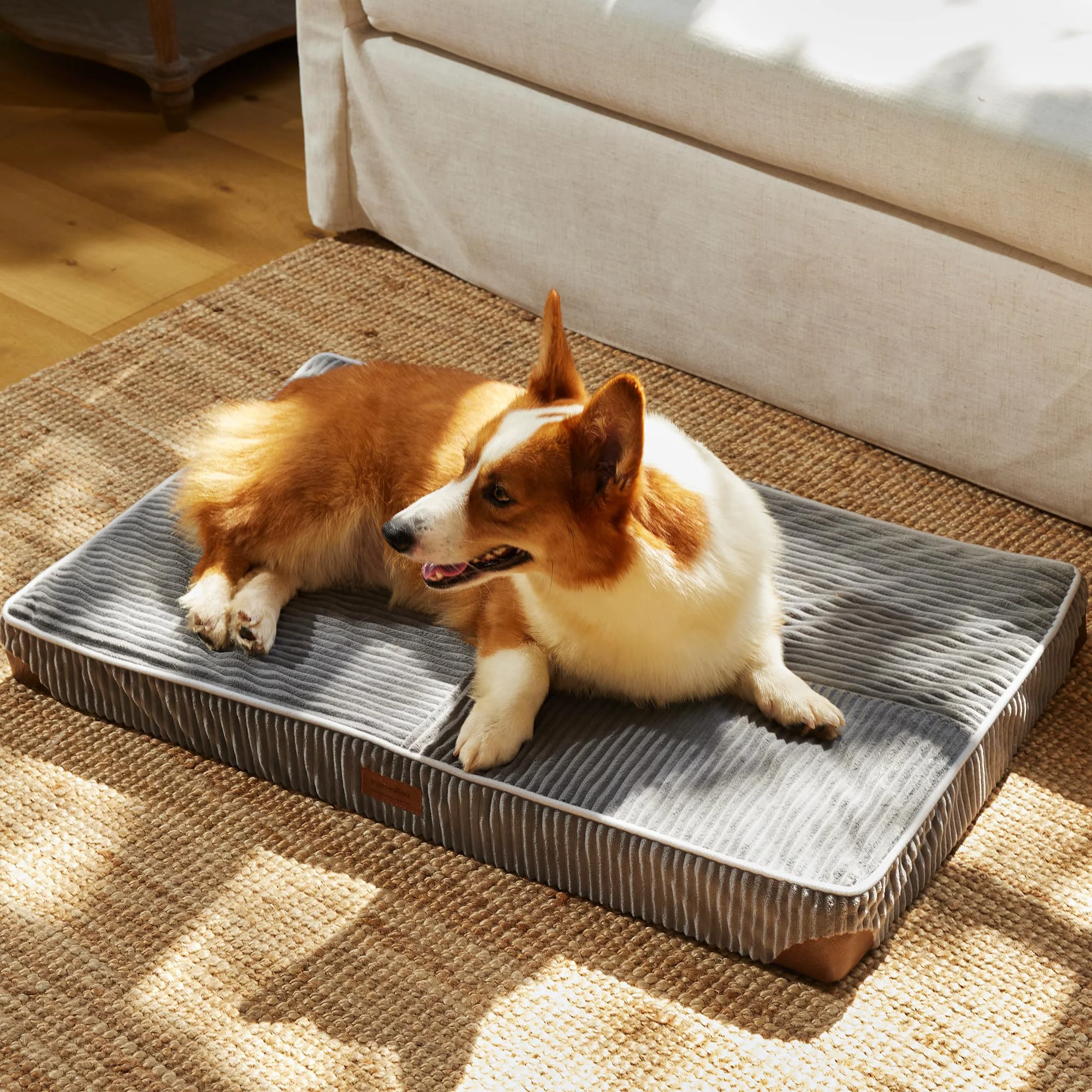 Expertly Made FUKUMARU Dog Bed Thickened 28D Foam Waterproof Washable Cover Large Grey Official