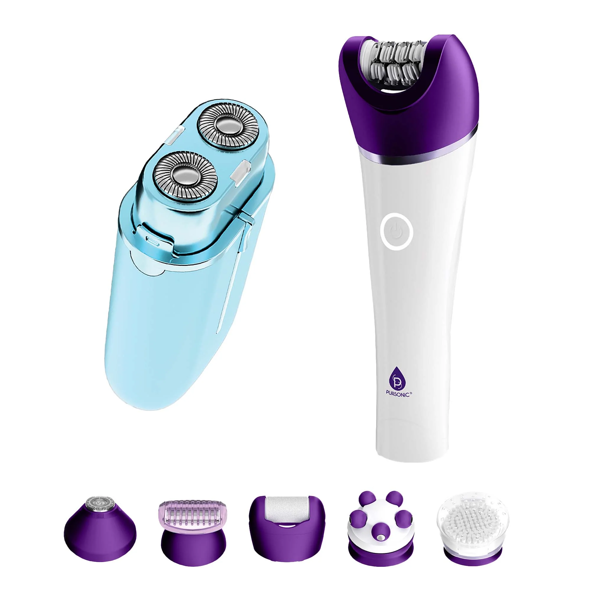 Specialty Kit d’épilation douce et indolore – Rasoir Pursonic et épilateur 6-en-1 Contemporary
