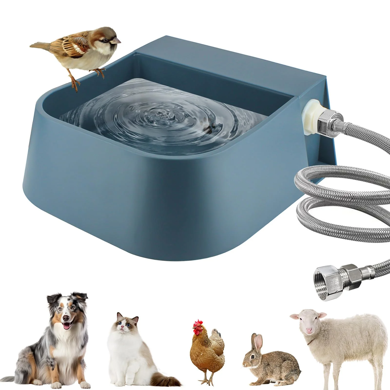 Easy-to-Use NAMSAN Automatic Dog Water Dispenser with Float Valve – 2L Outdoor Pet Waterer Fast