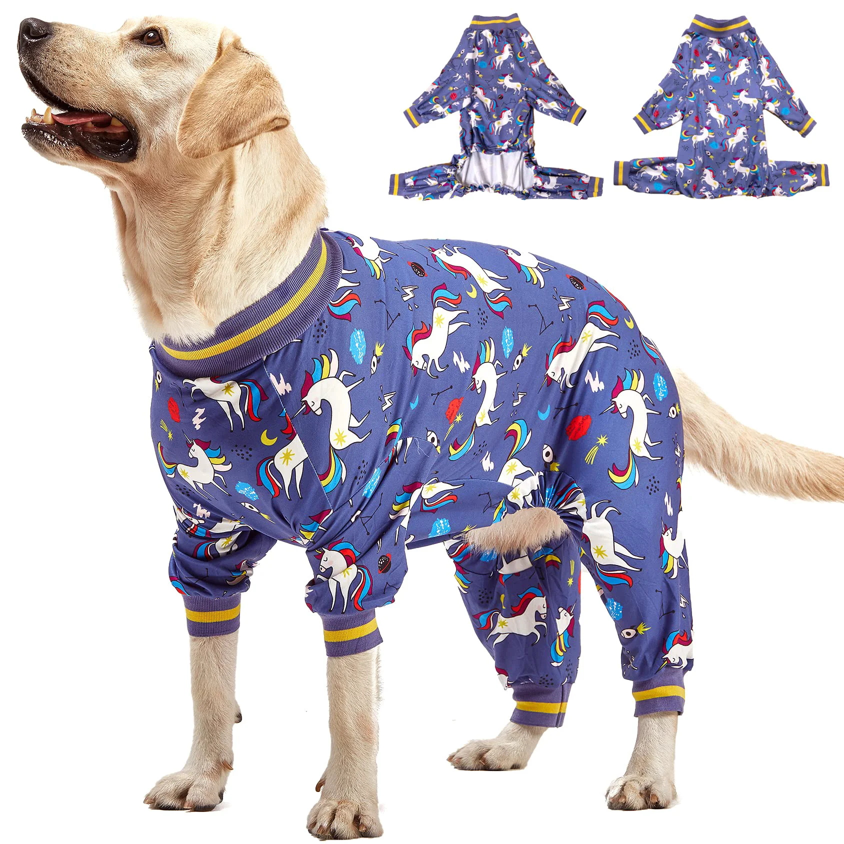 User-Friendly LovinPet Large Breed Dog Onesie XL – Slim Fit Stretch Knit Unicorn Rocket Grey Anxiety Relief Wound Care UV Protection Stop Shedding Relaxed