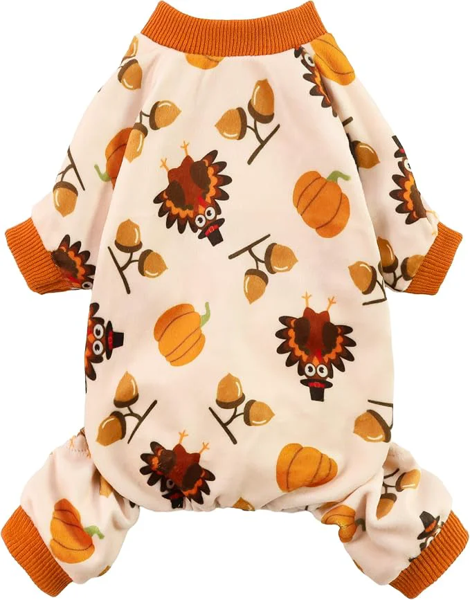 Crafted Fitwarm Thanksgiving Turkey Dog Pajamas Funny Dog Winter Clothes Clean