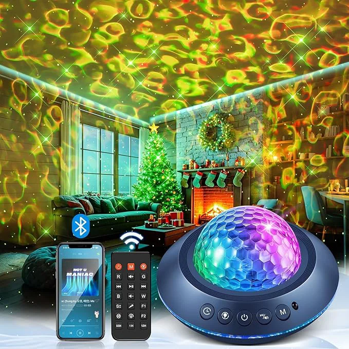 Sustainable Mubarek Galaxy Projector for Bedroom White Noises Bluetooth Night Light Projector 360° Full Coverage Ceiling Projector Galaxy Light Projector Remote Timer Night Sky Projector Ocean Light ProjectorAbout ThisOverview Relaxed