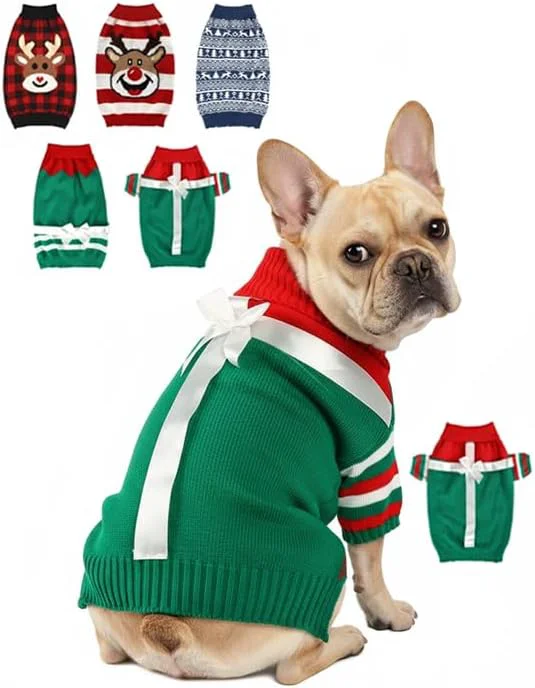 Dependable Dog Christmas Sweater Soft Warm Pet Clothes Coat Fashionable