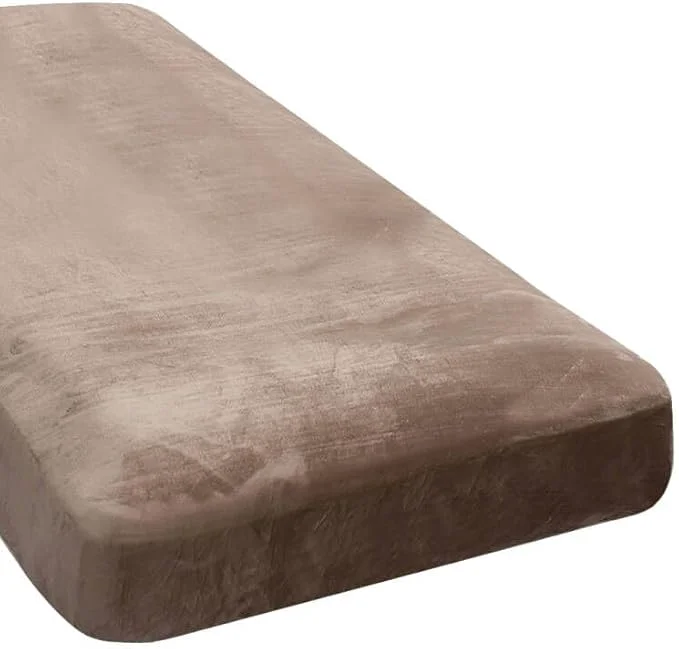 Breathable H.VERSAILTEX Velvet Stretch Individual Chaise Cover Sectional Couch Covers for L Shaped Sofa Both Left Right Furniture Protector Seat Cushion Sofa Cover 1 Piece Chaise Cover Taupe About ThisOverview Clean