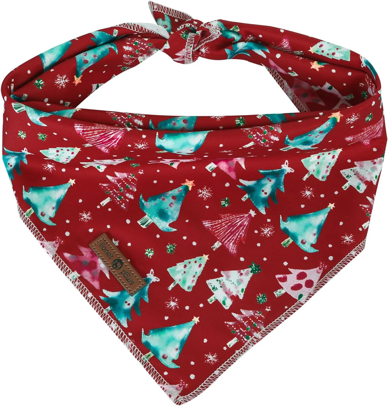 Lightweight lionet paws Christmas Dog Bandana Christmas Tree Fabric Dogs Kerchief for Medium Large Dogs Dog Cotton Red Triangle Bibs Scarf for Girl Boy Smart