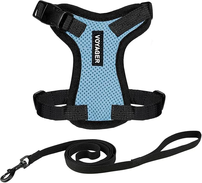 Lightweight Voyager Escape-Proof Step-in Lock Cat Harness 5ft Neoprene-Handle Leash Set Carefully Designed