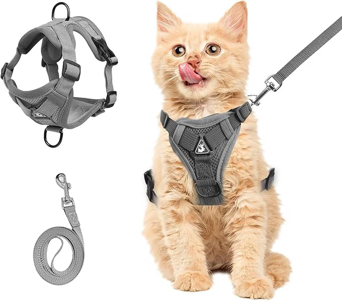 Unique Wanheart cat Chest Harness and Leash Anti-Escape Adjustable Soft mesh cat Smart