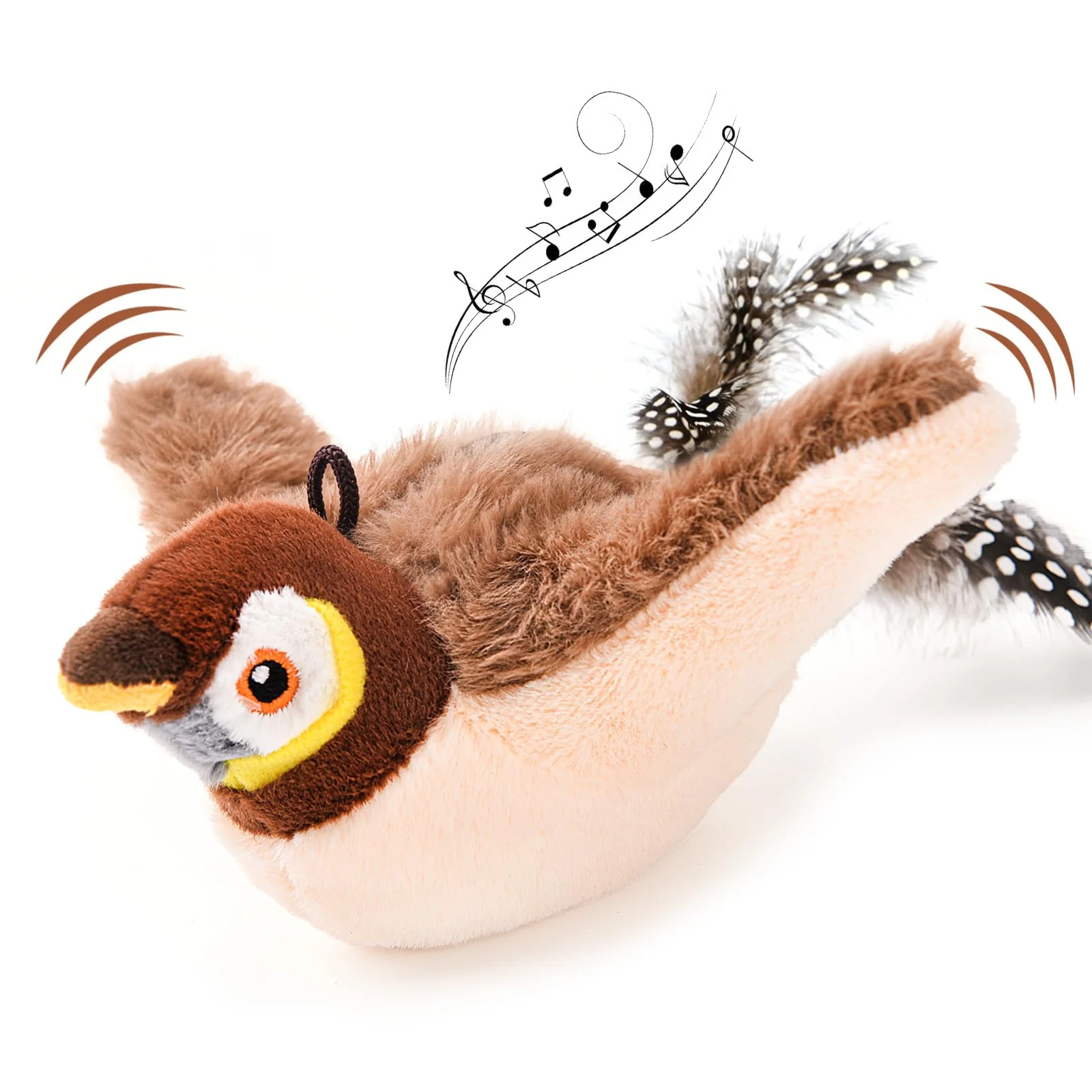 Unique AUSCAT Flappy Bird Cat Toy – Interactive USB-Rechargeable Chirping Bird for Indoor Cats Superior