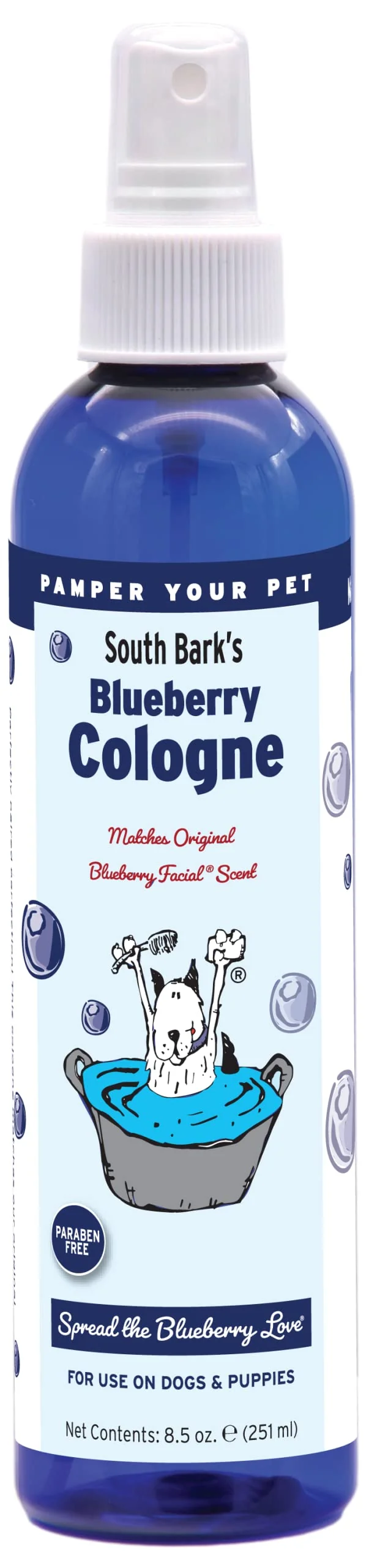 Functional Showseason South Bark’s Blueberry Dog Cologne 8.5 oz – Long-Lasting Deodorizing Spray Trusted