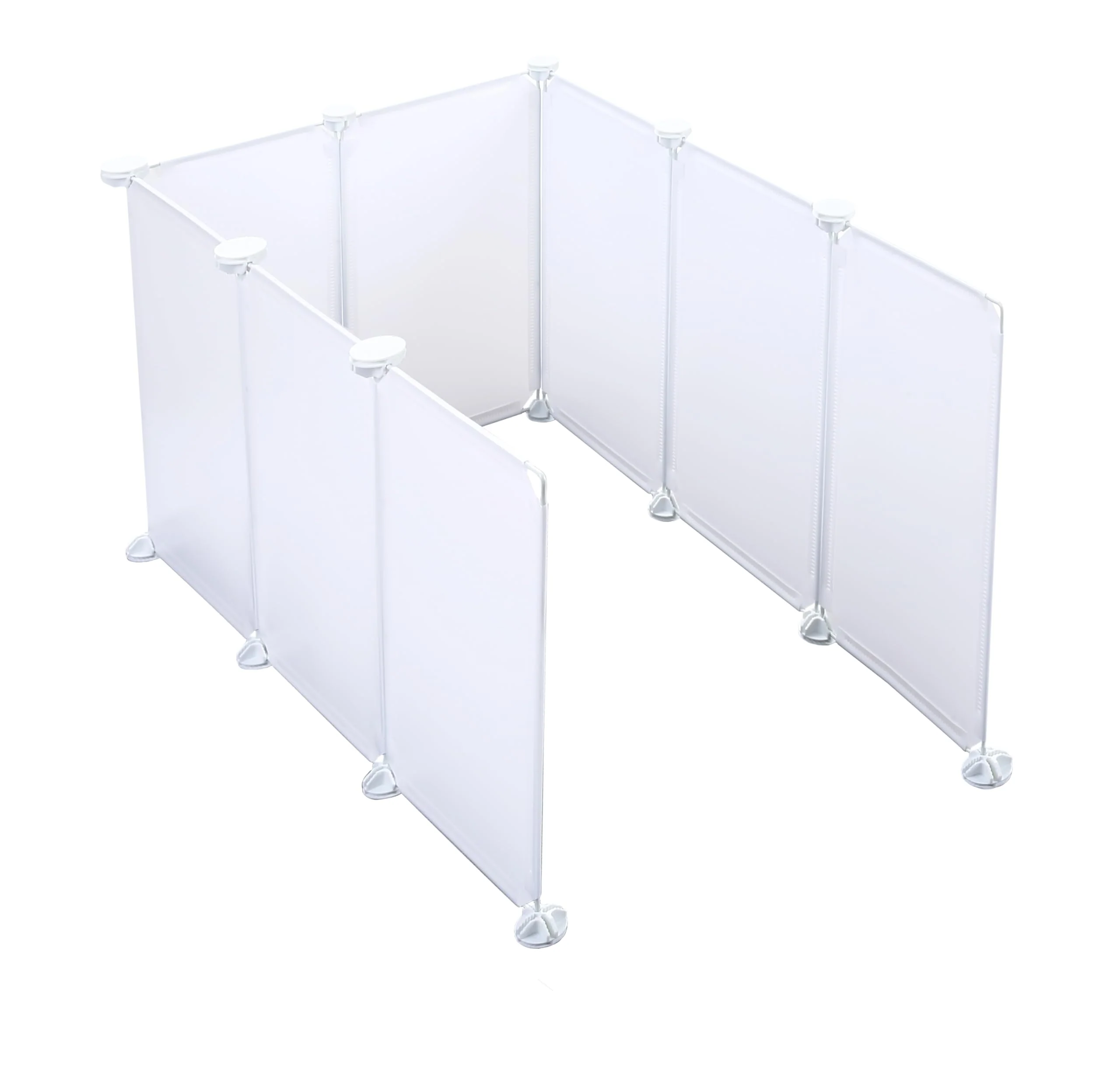 High-End Essenhome Extra Large Cat Litter Box Enclosure Splash Guard DIY Adjustable Easy Clean White