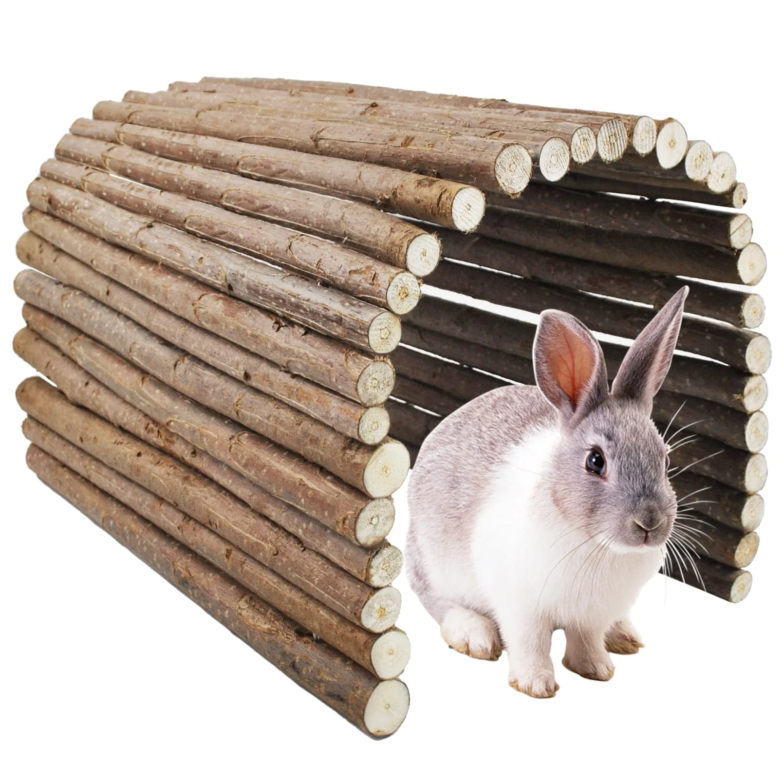 Consistent MUYG Wooden Bridge for Rabbits – Extra Large Flexible Ramp Tunnel Toy Comfortable
