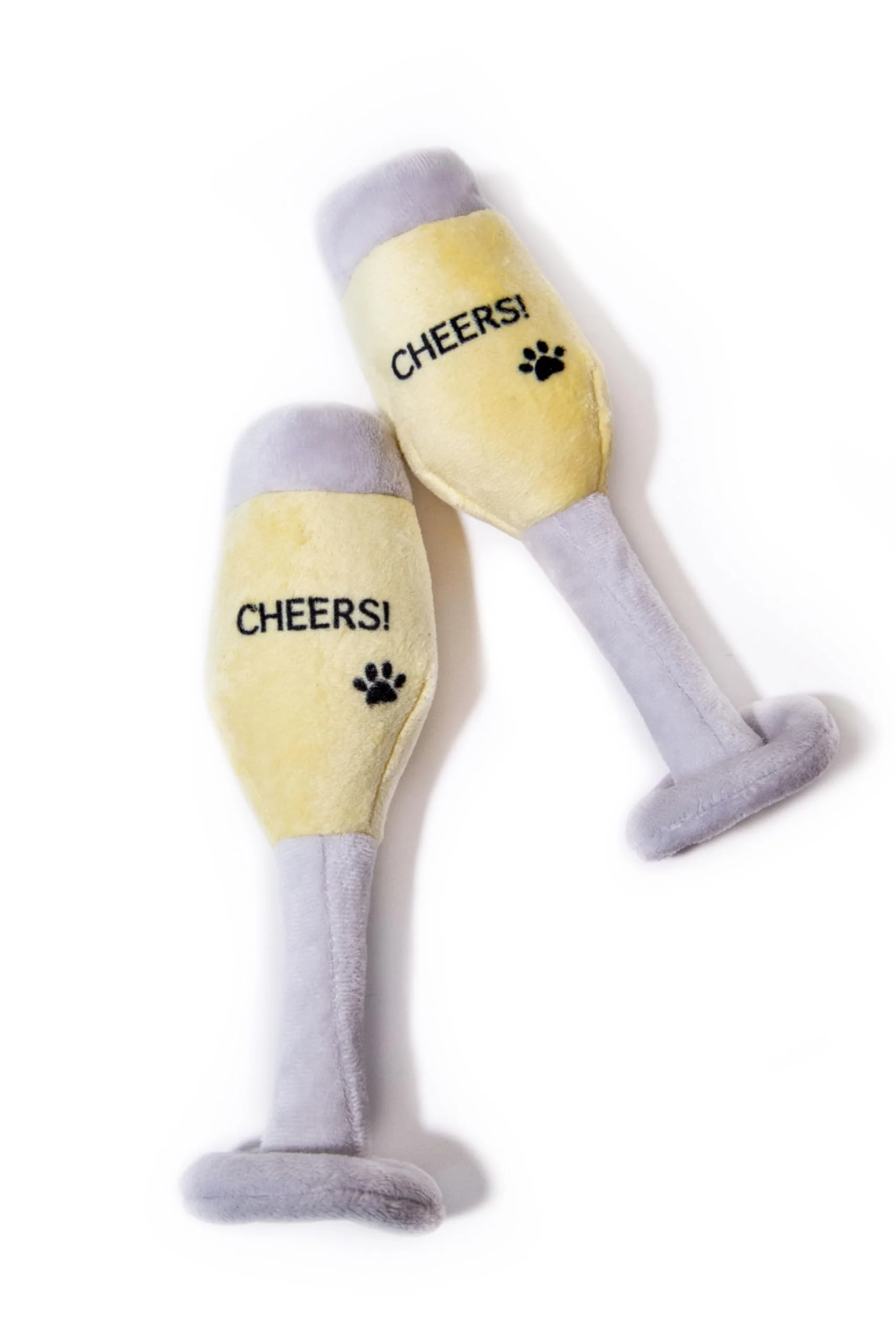 Easy-to-Use Glow Pups Plush Champagne Dog Toys with Squeaker – 2 Pack Interactive Washable Excellent