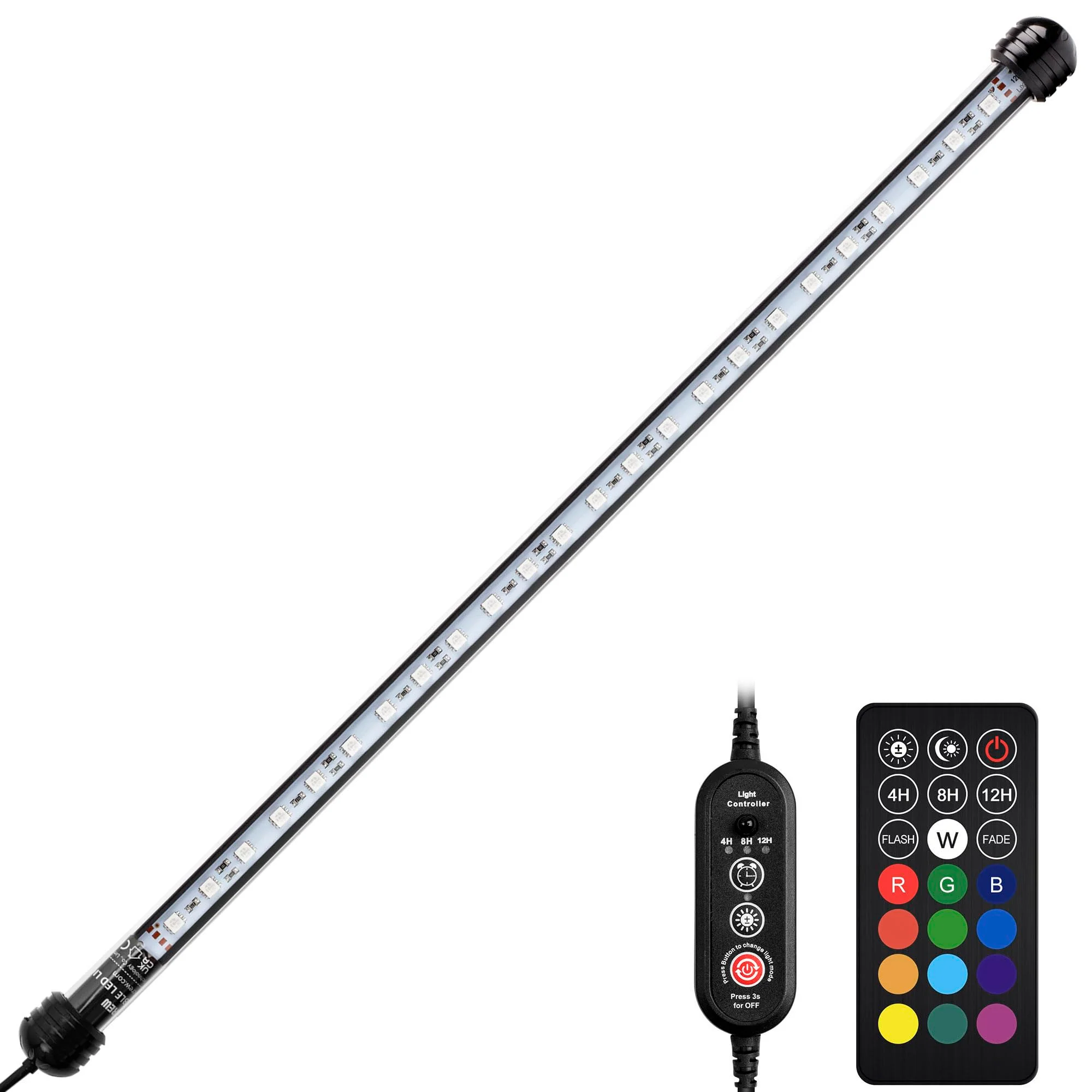 Eco-Friendly NICREW LED Aquarium Light — 19-Inch Submersible Multicolor Remote Premium