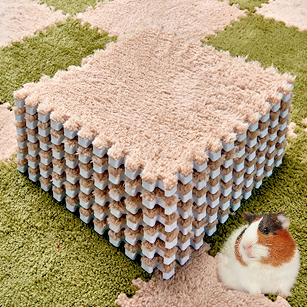 Elite Oncpcare 10Pcs 11×11 Guinea Pig Pads Fleece Cage Liners Washable Beige Excellent