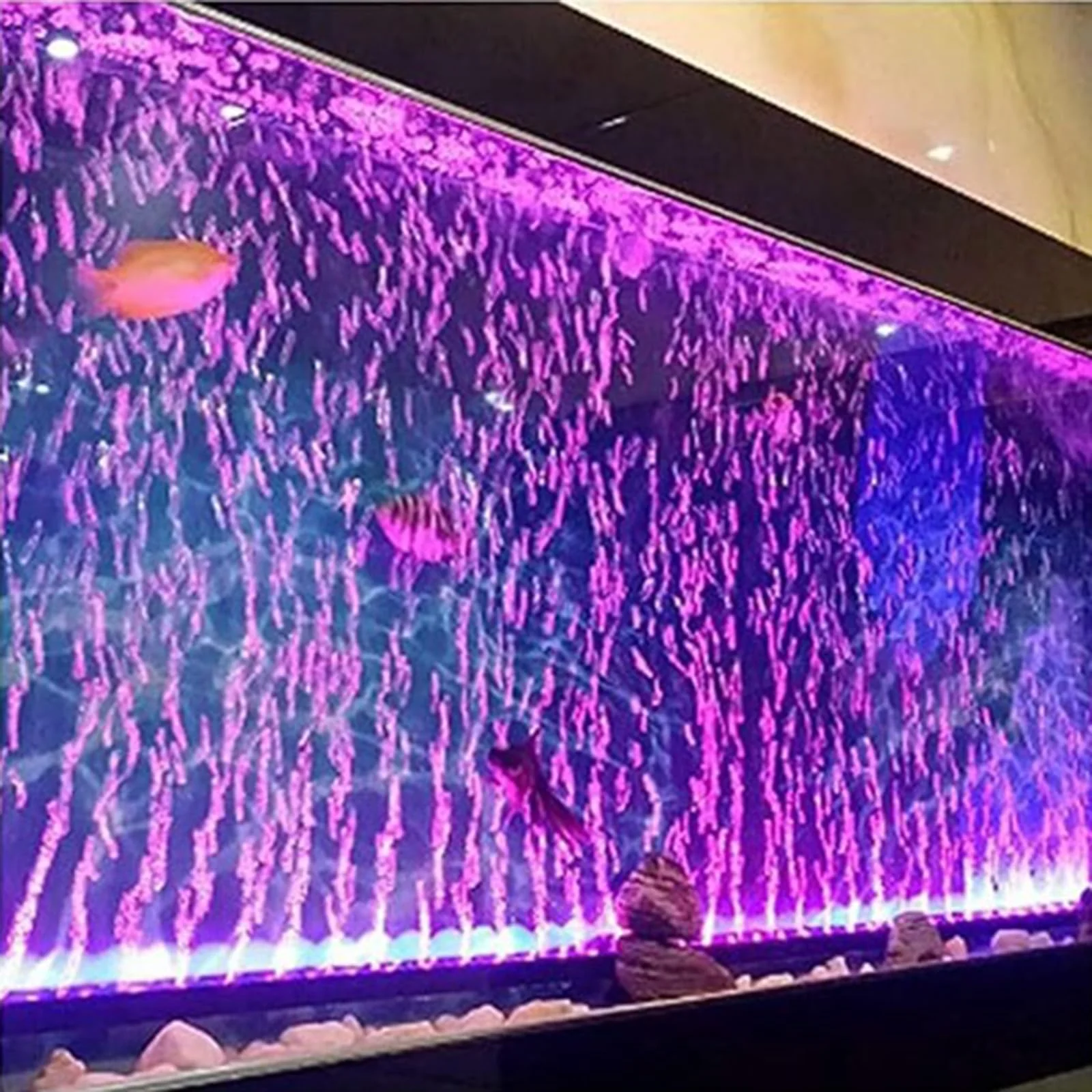 Professional REIRQIE LED Aquarium Lights for Fish Tank – Submersible RGB Bubble Wall 4W 12inch Outstanding