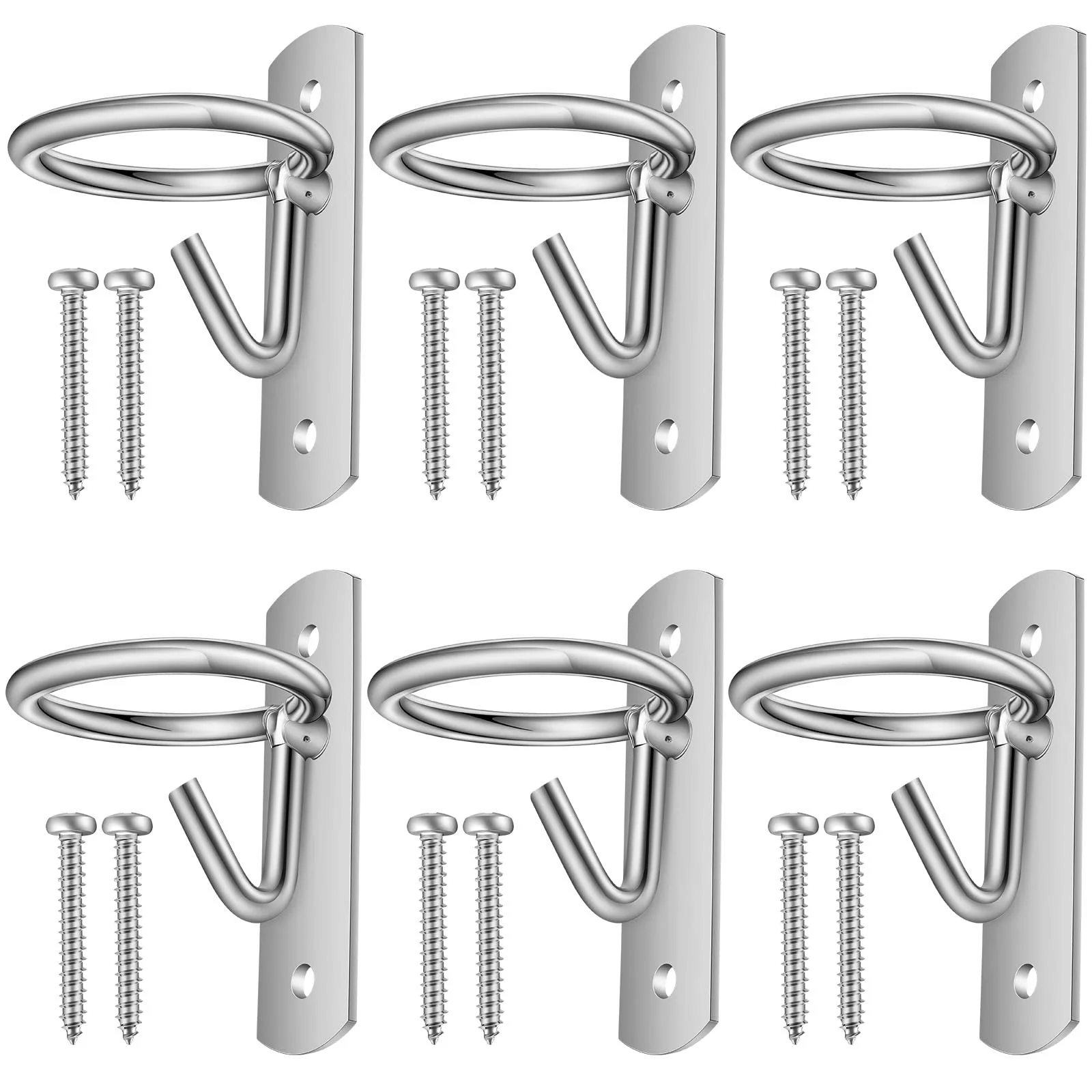 Dependable Dunzy 6 Pcs Bucket Hooks for Horses – Metal Stall Hangers for Water Feed Buckets Silver Verified