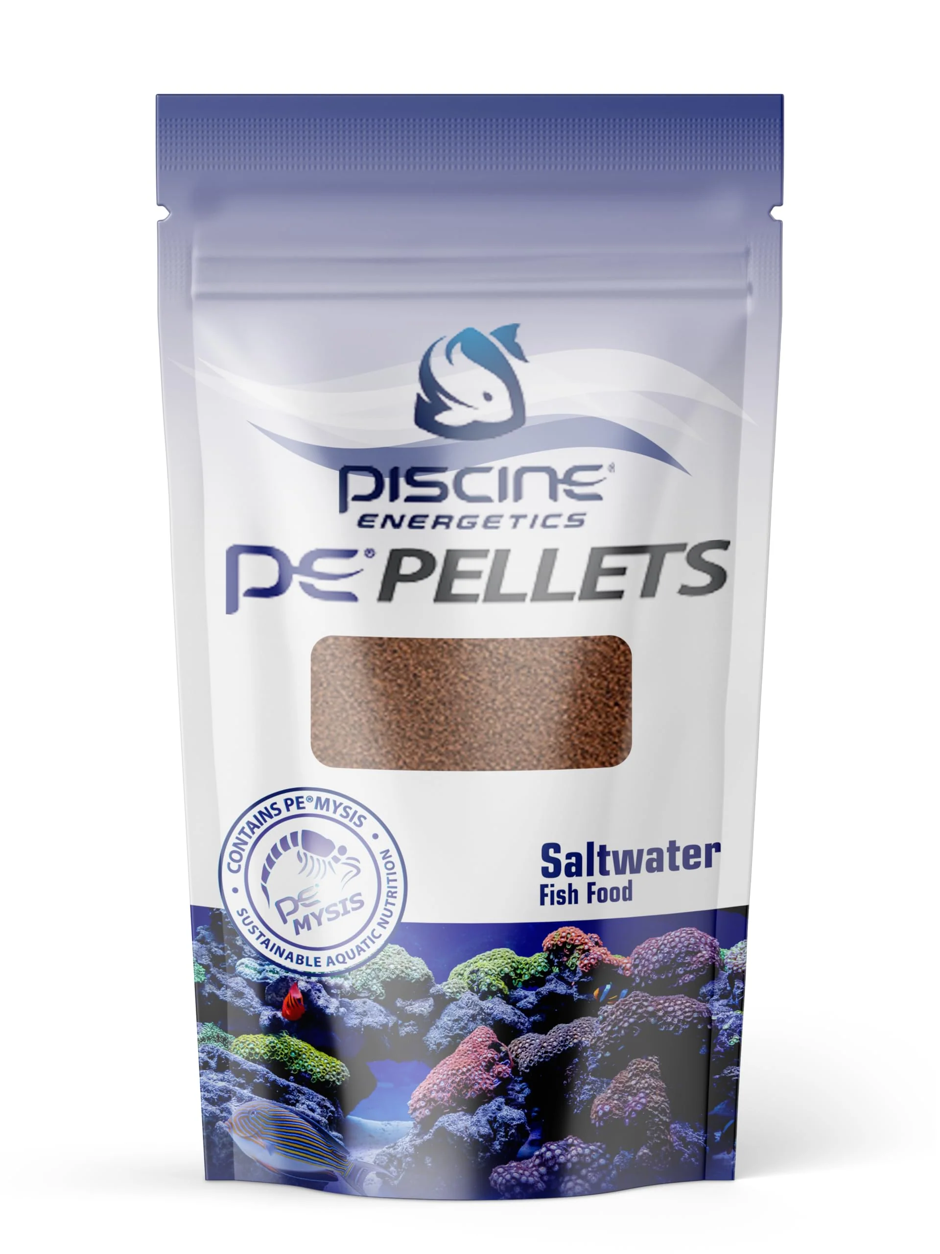 Easy-to-Use Piscine Energetics PE PELLETS Saltwater 8oz – Fresh MYSIS Pellets for Saltwater Fish Crafted