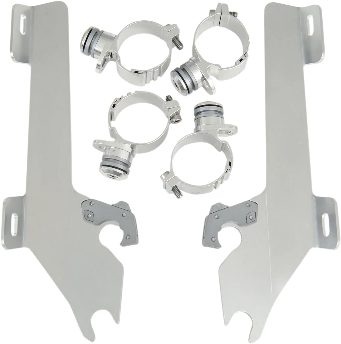 Fine MEMPHIS SHADES Batwing Trigger Lock Mounting Kit – Raider – Polished MEK1953 Selected