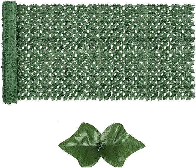 Official Artificial Ivy Privacy Fence Screen 39.4 x158 UV-Anti Fake Leaves Plant Vine Privacy Hedges Wall for Indoor Outdoor Garden Backyard DecorAbout ThisOverview Original