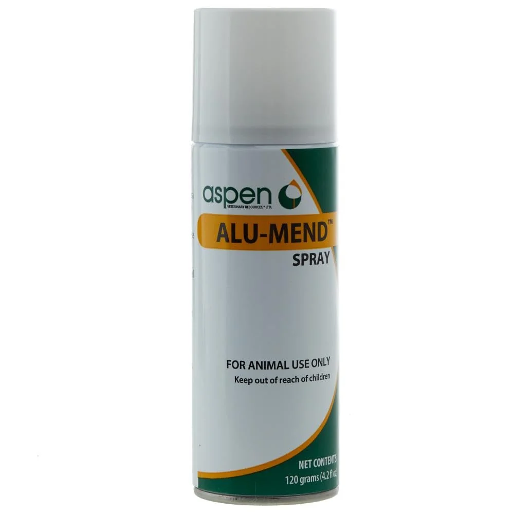 Flexible Aspen Veterinary Resources Alu-Mend Spray-On Bandage 4.2 fl oz Breathable Wound Barrier for Animals Solid