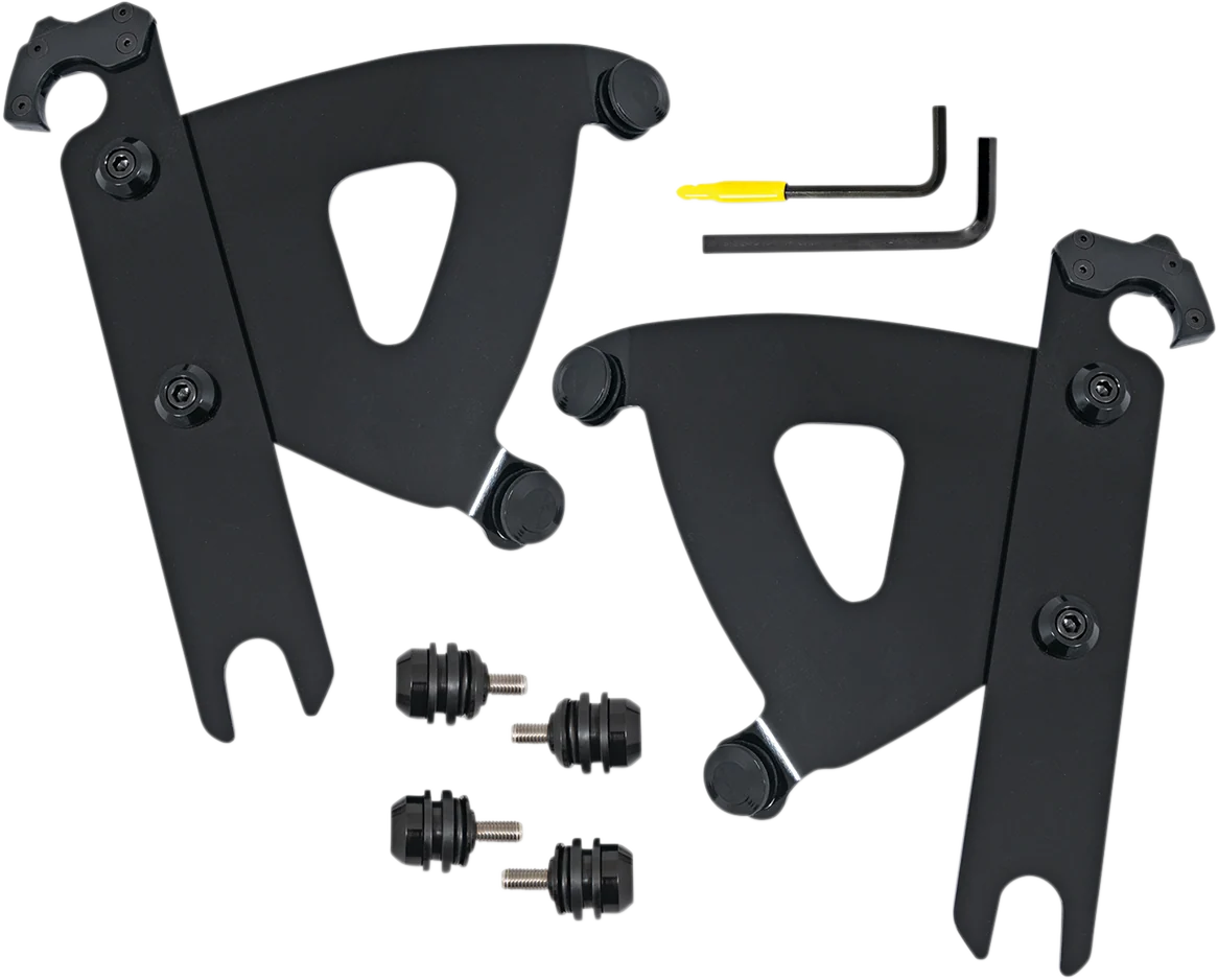 Healthy MEMPHIS SHADES Road Warrior Trigger-Lock Mounting Kit – Black – FLSTF MEB2053 High-Quality