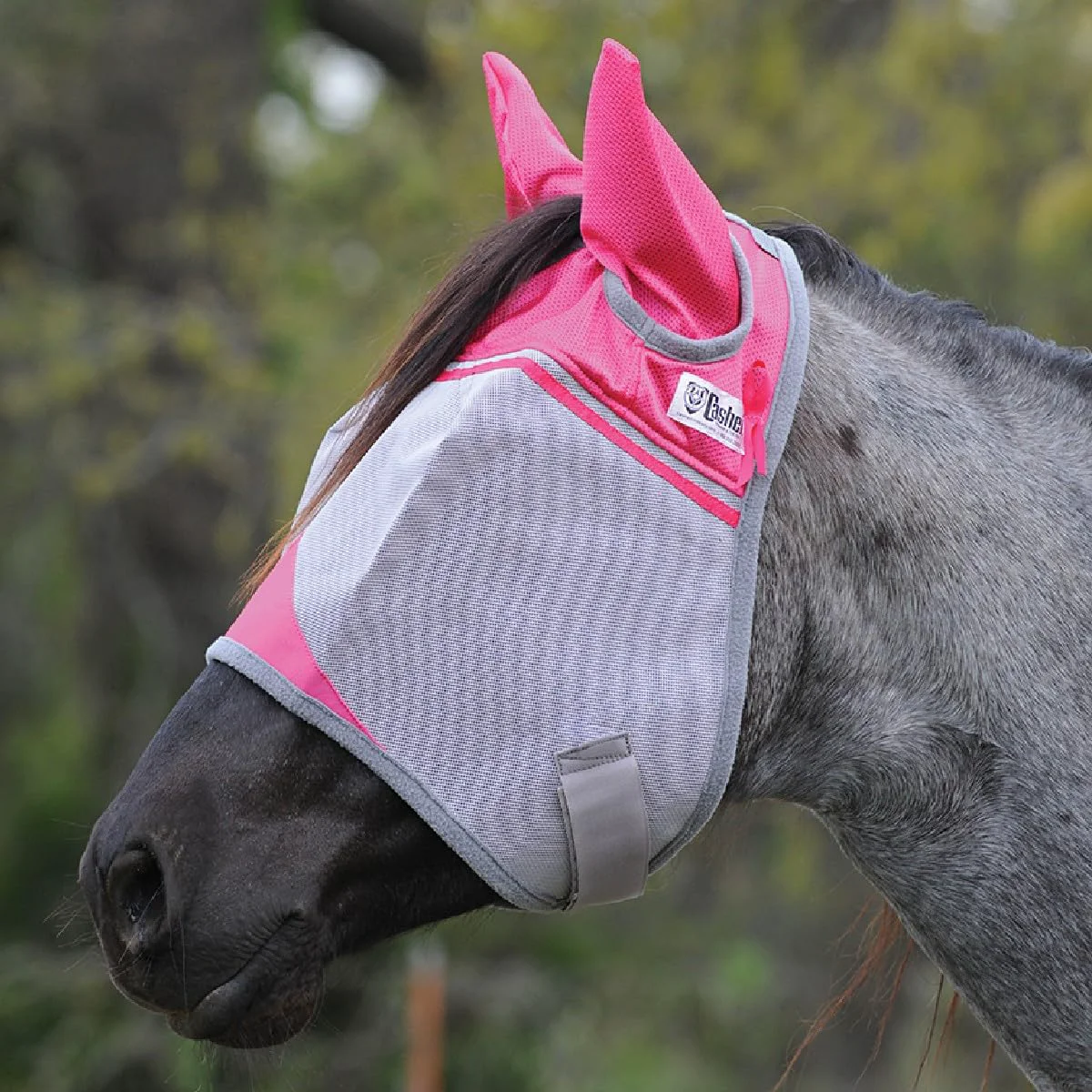 Original Cashel Crusader Fly Mask Standard with Ears Pink Warmblood Breathable Protection Convenient