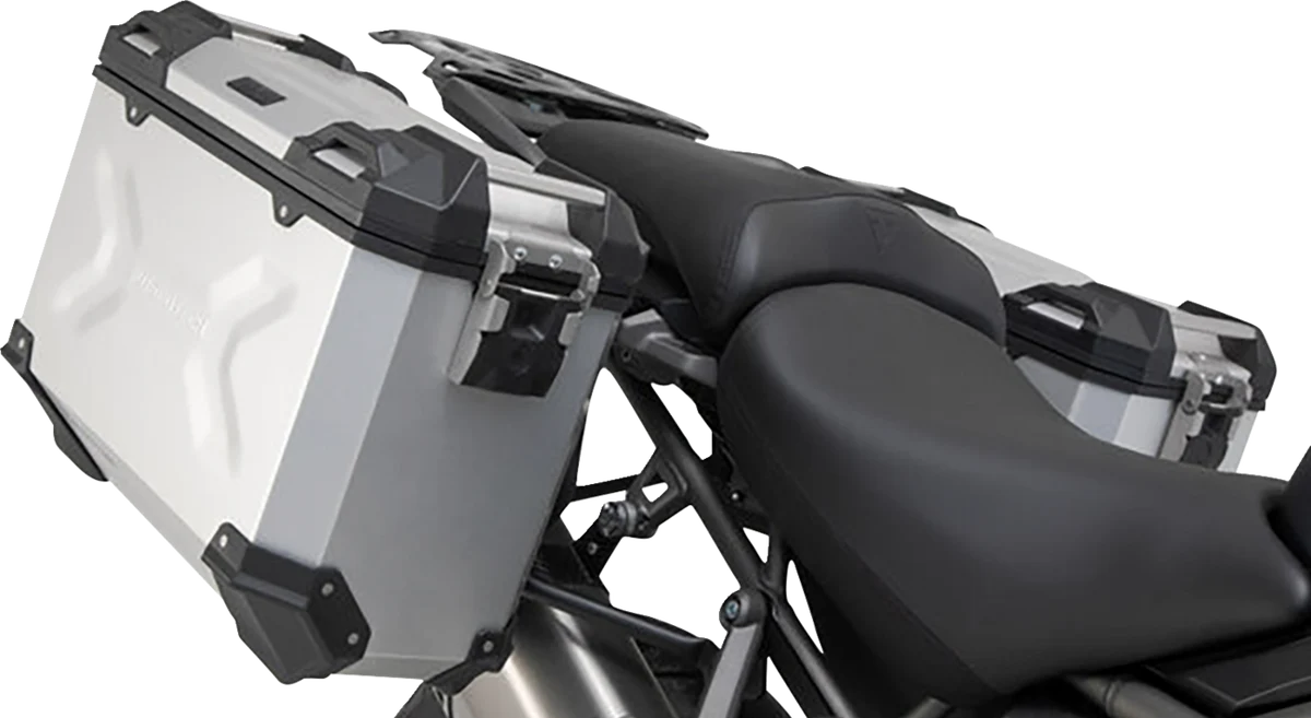 Traditional SW-MOTECH TRAX ADV Aluminum Case System – Silver – Triumph Tiger Tiger Explorer 1200 ’12-’21 KFT.11.483.70101 S Smooth