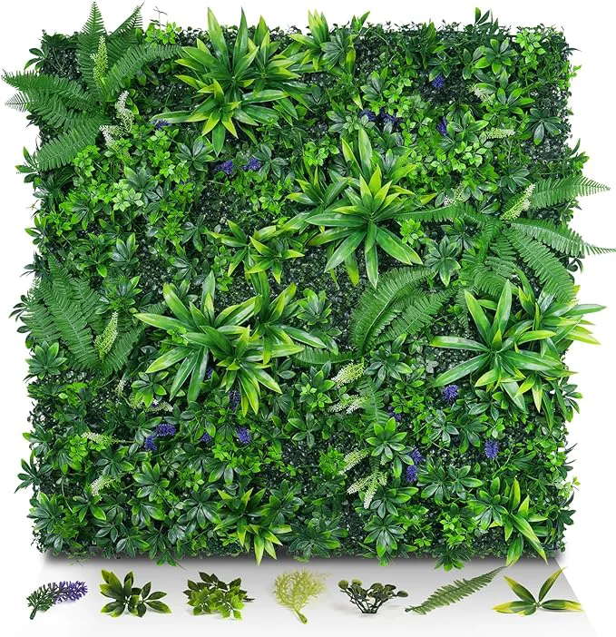 Authentic Artificial Grass Wall Panels 20 x20 12pcs Hedge Grass Backdrop UV-Anti Fake Greenery Plant Boxwood Panels Green Wall Decor for Outdoor Indoor Patio Garden BackyardAbout ThisOverview Practical