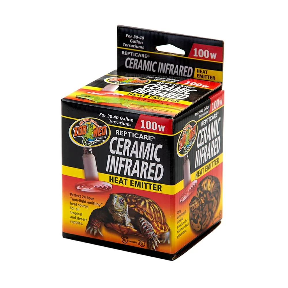 Enhanced Zoo Med ReptiCare 100W Ceramic Infrared Heat Emitter – No-Light Heat Source Flexible