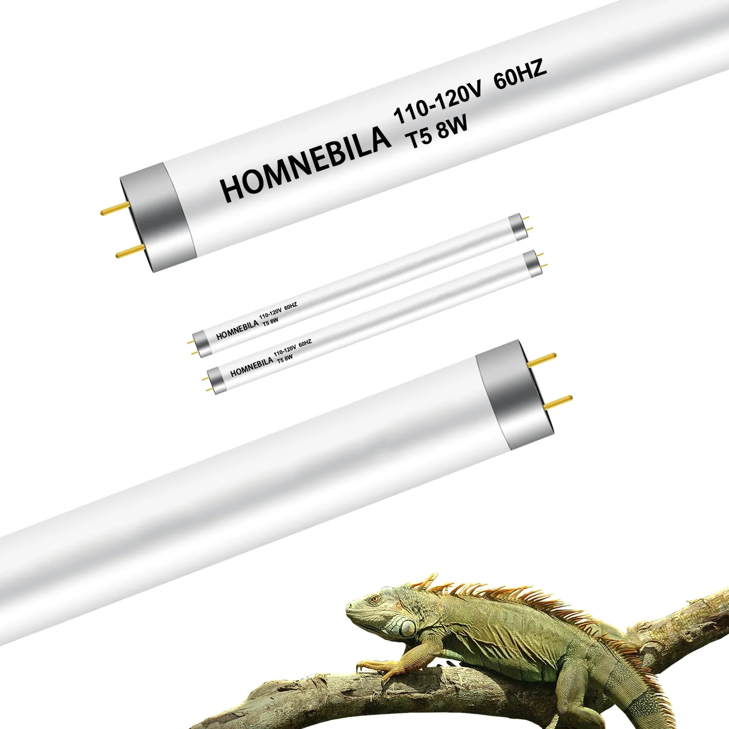Effective Homnebila T5 10.0 UVB Reptile Light Bulb 8W – 2 Pack 12-Inch UVB UVA Lamp for Bearded Dragons Reptiles Consistent