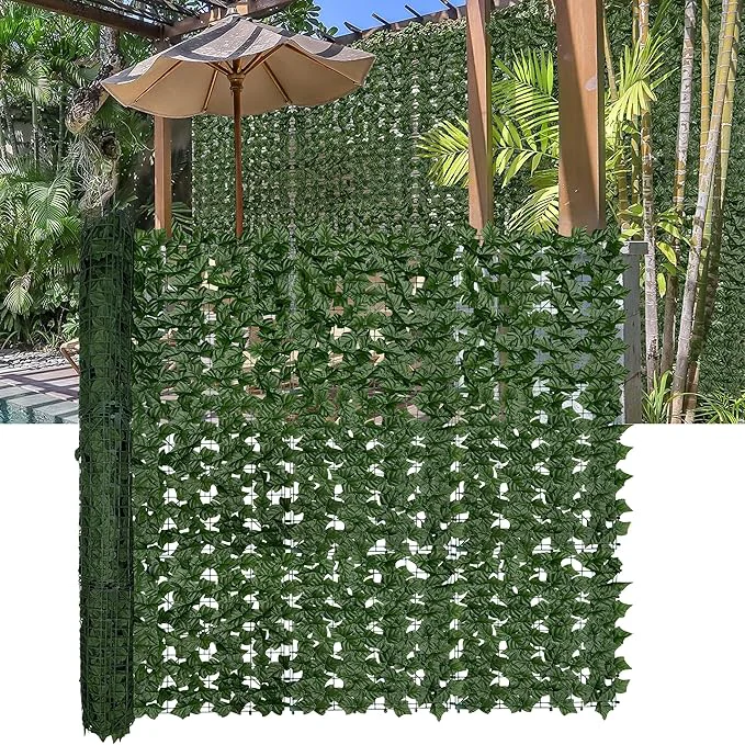 Fast Artificial Ivy Privacy Fence Screen 140 by 60 58.5 SQFT UV-Anti Faux Hedge Fence and Fake Ivy Vine Leaf Wall Panels for Indoor Outdoor Green Backdrop Garden Greenery DecorAbout ThisOverview High-End