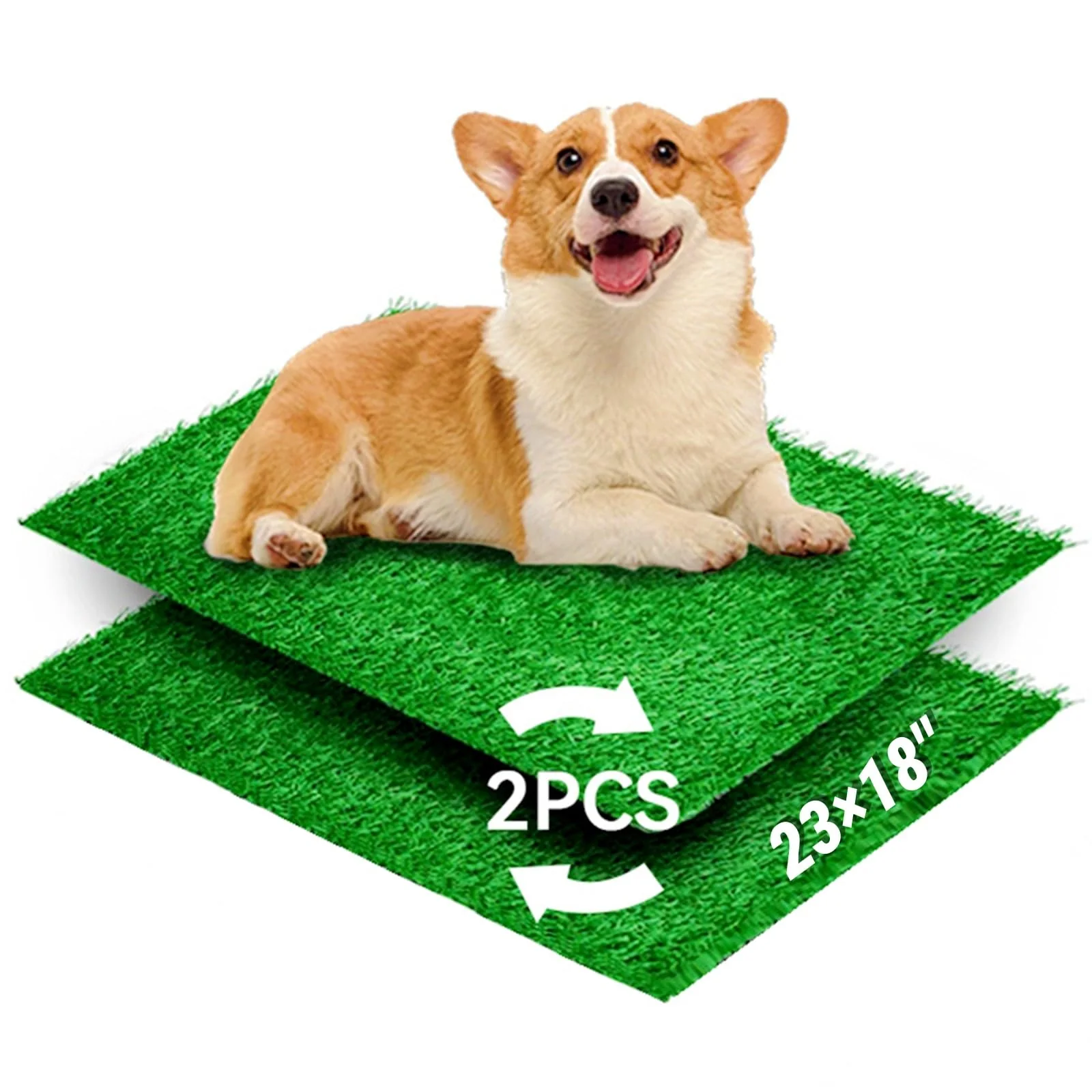 Effective ELLOTY Artificial Dog Grass Pads for Training – Reusable Indoor Outdoor Puppy Potty Tray Turf Green