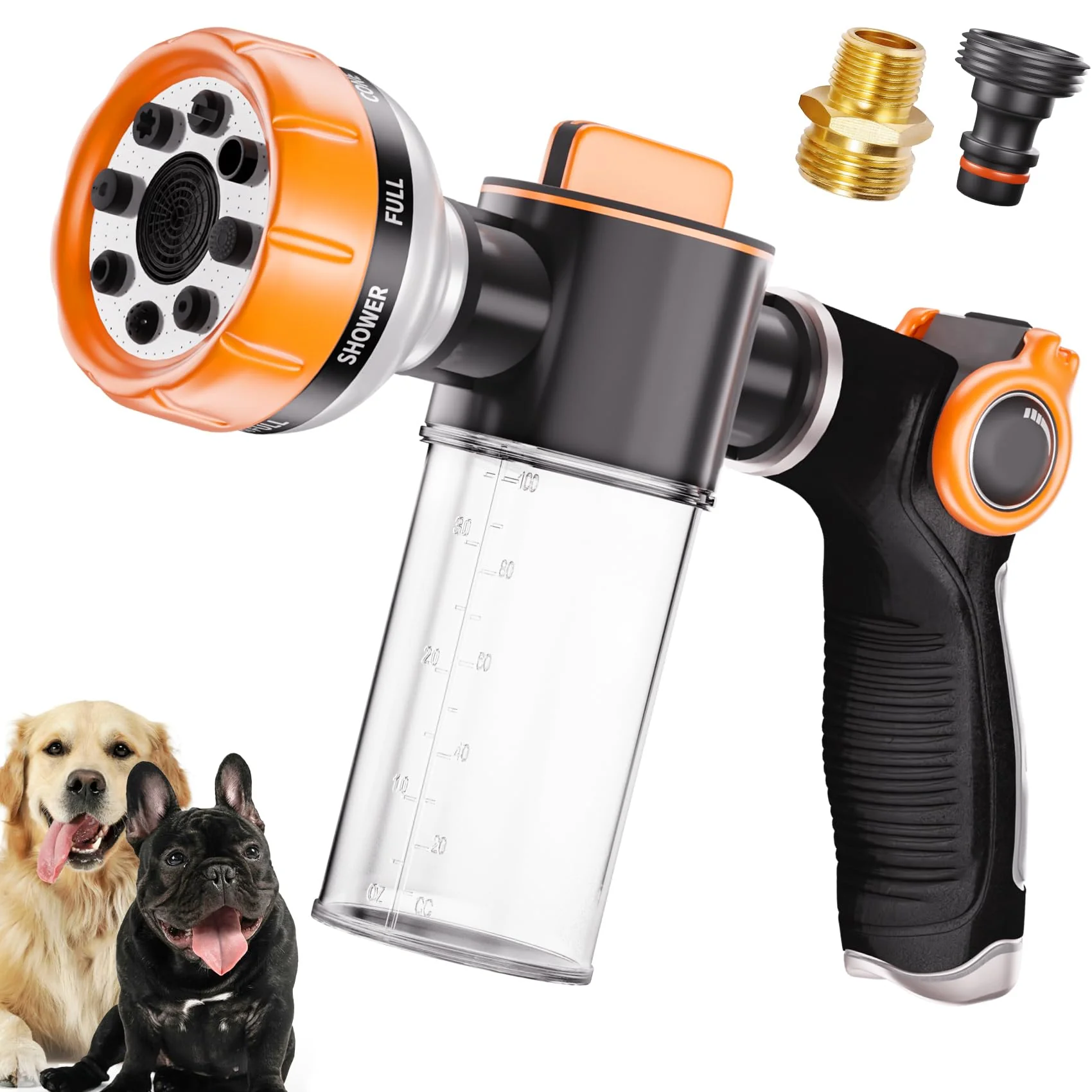 First-Class Ganciu Dog Washing Hose Attachment – 8-in-1 Pet Shower with Soap Dispenser Optimized