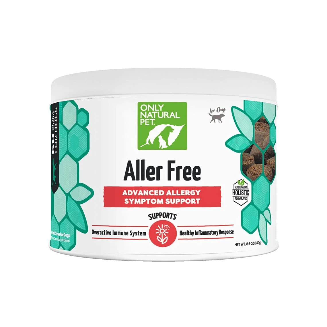 Official Only Natural Pet Aller Advanced Allergy Support for Dogs – Quercetin Probiotics Bacon Chews 60 Soft Chews Next-Generation