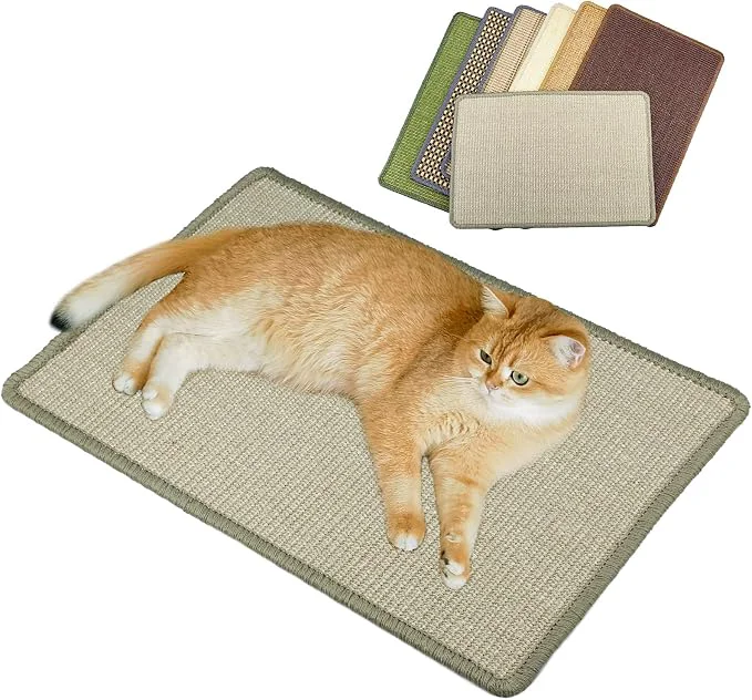 Certified Cat Scratcher Mat 23.6×15.7inch Sisal Cat Scratchers Enhanced