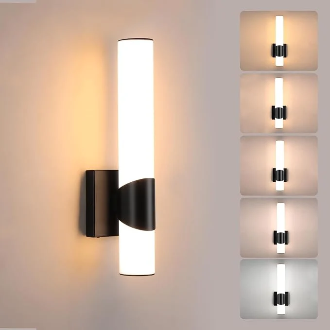 Stylish Black Wall Sconce 5CCT Dimmable Bathroom Sconce with Acrylic Shade LED 15 inch Hardwired Wall Light Fixtures for Bathroom Living Room Bedroom HallwayAbout ThisOverview Secure